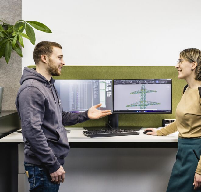 Planung von Energieinfrastruktur: Cteam Ingenieure bei der Projektierung von Stromleitungen.